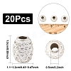 20Pcs Handmade Polymer Clay Rhinestone European Beads CPDL-YW0001-03-3