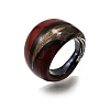 Mixed Handmade Lampwork Wide Band Rings RJEW-X0005-B-5