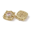 Brass Micro Pave Cubic Zirconia Beads X-KK-G491-36G-02-2