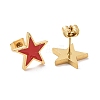 Enamel Pentagon Stud Earrings STAS-I198-02A-2