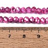 Transparent Electroplate Glass Beads Strands X1-EGLA-Q131-01A-08-4