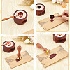 Brass Wax Seal Stamps with Wood Handle AJEW-WH0412-0193-3