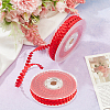 Polyester Heart Ribbon OCOR-WH0079-04A-5