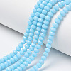 Opaque Solid Color Imitation Jade Glass Beads Strands EGLA-A044-P4mm-D08-1