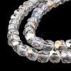 Electroplate Transparent Glass Beads Strands GLAA-C029-03B-01-4