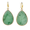 Natural Green Aventurine Teardrop Dangle Earrings FS-WG5CAE0-03-2