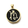 Brass Enamel Pendants KK-P295-02G-01-1