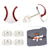 4 Pairs Sport Ball Alloy Stud Earrings for Women EJEW-BBC0001-52A-1