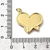 October Breast Cancer Pink Awareness Ribbon Brass Enamel Pendants KK-G525-10G-05-3