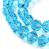 Transparent Glass Beads Strands GLAA-Q104-01C-4