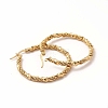 304 Stainless Steel Twist Rope Hoop Earrings for Women EJEW-C011-03G-2