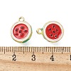 Fruits Style Eco-Friendly Rack Plating Brass Enamel Pendants KK-S507-07B-G-3