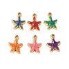 304 Stainless Steel Enamel Pendants STAS-I346-25G-03-1