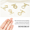 BENECREAT 16 Sets 8 Style Brass Toggle Clasps KK-BC0002-28-3