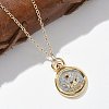 Brass Twelve Constellations Tarot Pendant Necklaces NJEW-Q006-01L-G-4