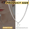 1Pc 304 Stainless Steel Letter Pendant Necklaces NJEW-LP0001-33U-P-2