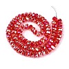 Electroplate Transparent Glass Beads Strands EGLA-N022-05B-C06-2