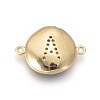 Golden Plated Brass Links KK-F809-12G-A01-2