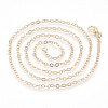 Brass Cable Chains Necklace Making MAK-N029-01LG-3