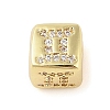 Brass Micro Pave Clear Cubic Zirconia European Beads LS-KK-K368-01G-03-1