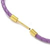 3MM Braided Round Imitation Leather Cord Bracelet Making MAK-S075-01G-Q-3