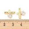 Brass Micro Pave Cubic Zirconia Charms X-KK-Q809-13G-3