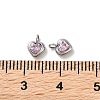 High Polished 304 Stainless Steel Micro Pave Cubic Zirconia Pendants STAS-L022-396A-P-3