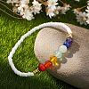 Natural & Synthetic Gemstone & Glass Seed Beads Stretch Bracelets for Women CR6398-2