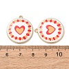Plating Eco-Friendly Printed Alloy Pendants AL-CBAE25B-01A-G-2