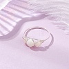 Round Natural Sea Shell Finger Rings RJEW-JR00848-02-1