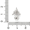 925 Sterling Silver Pave Clear Cubic Zirconia Flower Pendant Bails STER-P068-02P-3