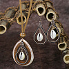 Alloy & Wood & Natural Shell Pendant Necklace & Dangle Earring FS-WGEEC72-01-1