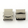 Smooth Surface 201 Stainless Steel Watch Band Clasps STAS-R063-81-1
