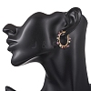 2 Pairs 2 Styles Natural Multicolor Tourmaline  Hoop Earrings EJEW-JE06942-2