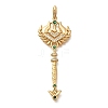 Brass Micro Pave Cubic Zirconia Big Pendants X1-KK-B147-04G-09-1
