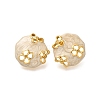 304 Stainless Steel Enamel Stud Earrings EJEW-S254-02B-G-2