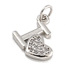 Rack Plating Brass Micro Pave Clear Cubic Zirconia Charms KK-U030-22P-2