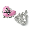 8Pcs 4 Style Valentine's Day Alloy Enamel Pendants FIND-FS0001-90-2