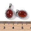 Natural Carnelian(Dyed & Heated) Oval Charms KK-P283-40P-3