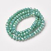 Electroplate Opaque Glass Beads Strands X-EGLA-A034-P4mm-T06-2