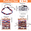 Leather Cord Braided Bracelets Set for Men Women BJEW-CL0001-43A-2