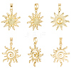 8Pcs 2 Styles Brass Pendants KK-BBC0024-51-7