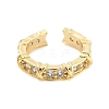 Clear Cubic Zirconia Open Cuff Rings RJEW-U002-09G-2