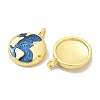 Brass Enamel Charms KK-K293-37G-2