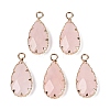 Natural Rose Quartz Faceted Pendants G-Q606-104G-09-1