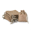 20Pcs Rectangle Polyester Imitation Burlap Packing Pouches Drawstring Bags ABAG-TA0001-95B-2