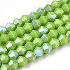Opaque Solid Color Electroplate Glass Beads Strands LS-EGLA-A039-P2mm-L21-1
