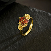 Brass Pave Cubic Zirconia Finger Rings for Women VD2246-4-1