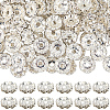 120Pcs Brass Rhinestone Spacer Beads RB-PA0001-03S-01-1