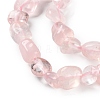 Natural Rose Quartz(Dyed & Heated) Beads Strands G-P497-01C-61-4